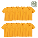 Gold (5-Pack) 4 10-Pack School Uniform Tagless Polo Tshirt for Little Boys & Big Boys